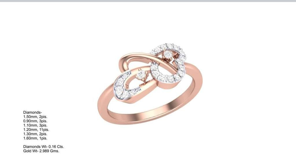 Solitaire Look Gold Diamond Ring