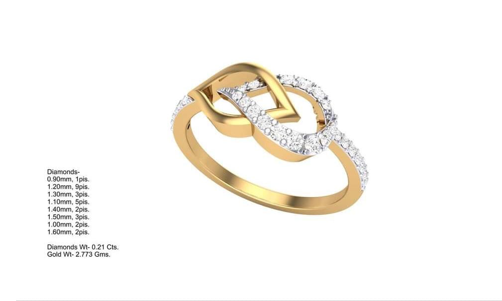 Floral Cluster Gold Diamond Ring