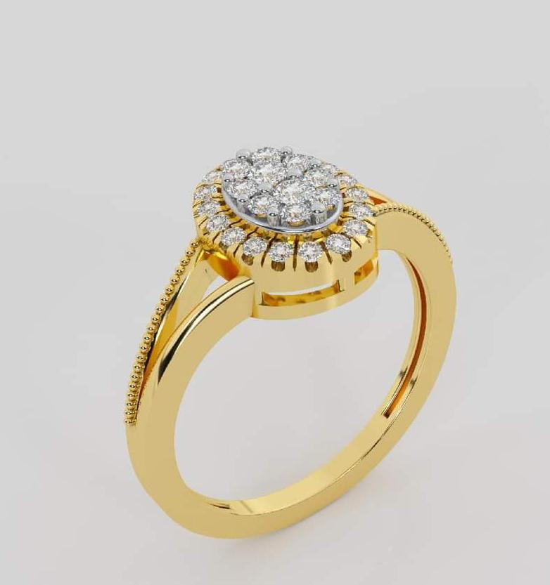 Designer Statement Gold Diamond Ring