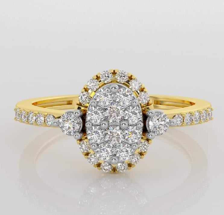 Designer Statement Gold Diamond Ring