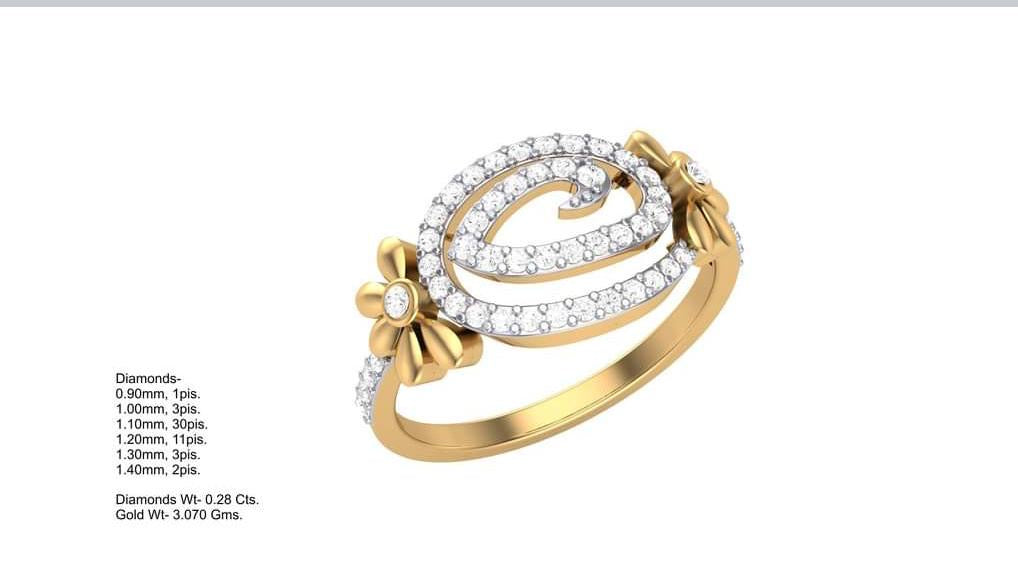 Vintage Inspired Gold Diamond Ring