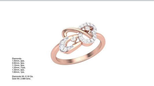 Solitaire Look Gold Diamond Ring