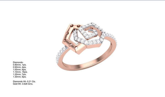 Classic Halo Gold Diamond Ring