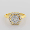 Party Wear Gold Diamond Ring