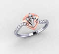 Solitaire Look Gold Diamond Ring