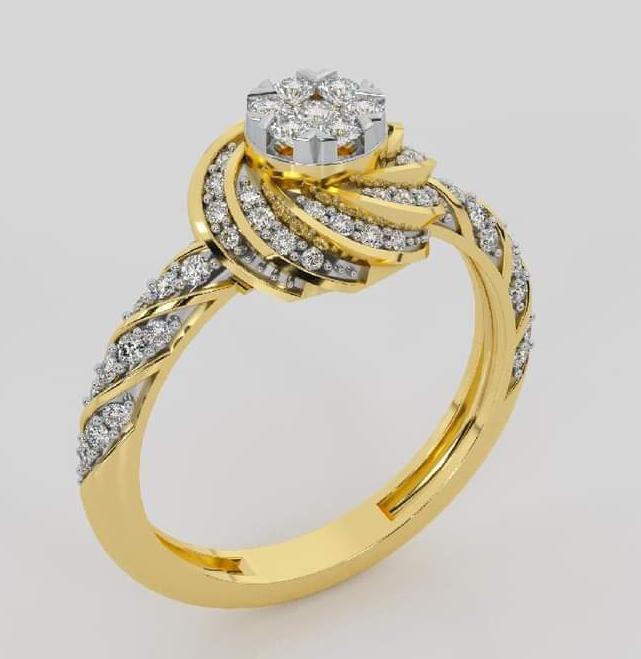 Designer Statement Gold Diamond Ring