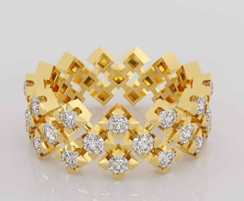 Everyday Wear Gold Diamond Ring