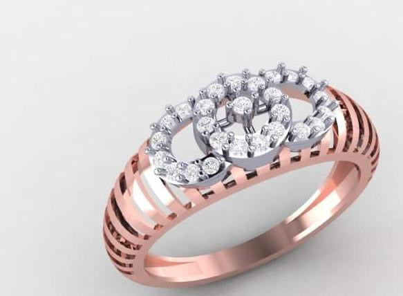 Classic Halo Gold Diamond Ring