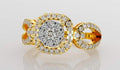 Floral Cluster Gold Diamond Ring