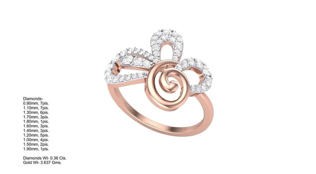 Designer Statement Gold Diamond Ring
