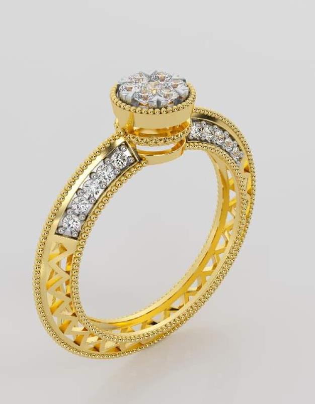 Everyday Wear Gold Diamond Ring