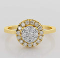 Dual Tone Gold Diamond Ring