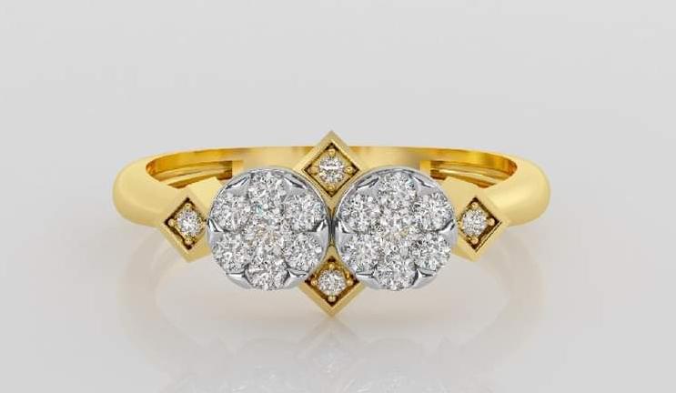 Vintage Inspired Gold Diamond Ring