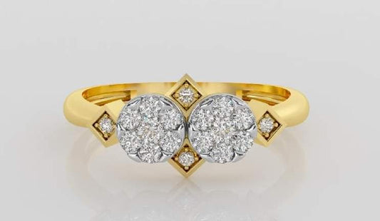 Vintage Inspired Gold Diamond Ring