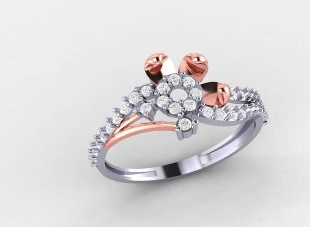 Vintage Inspired Gold Diamond Ring