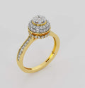 Solitaire Look Gold Diamond Ring