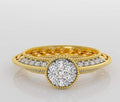 Floral Cluster Gold Diamond Ring