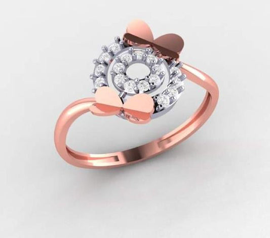 Classic Halo Gold Diamond Ring