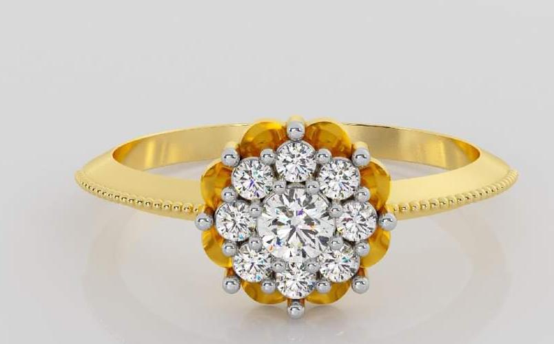 Bridal Gold Diamond Ring