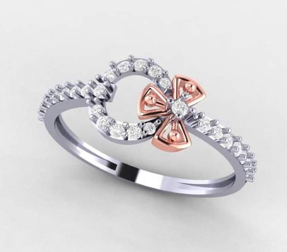 Solitaire Look Gold Diamond Ring