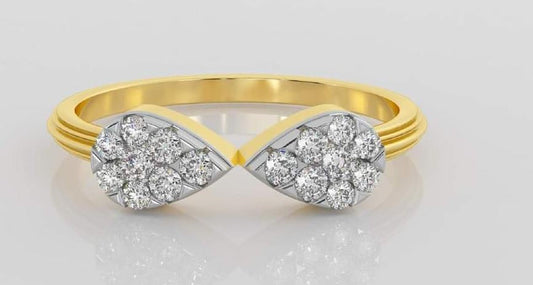 Floral Cluster Gold Diamond Ring