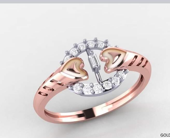 Floral Cluster Gold Diamond Ring