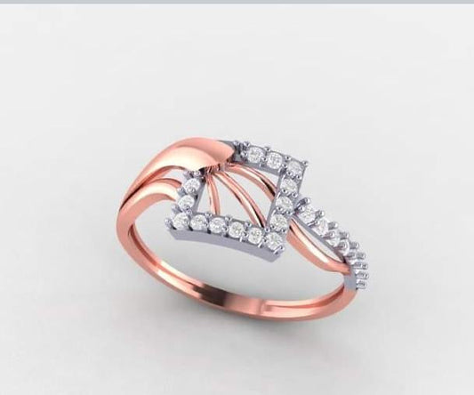 Floral Cluster Gold Diamond Ring