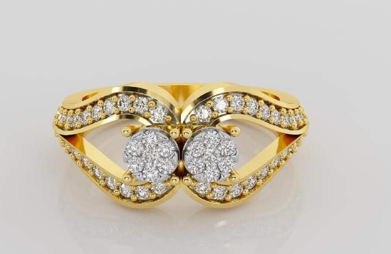 Designer Statement Gold Diamond Ring