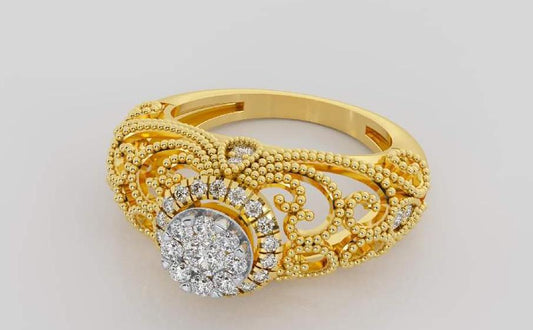 Bridal Gold Diamond Ring