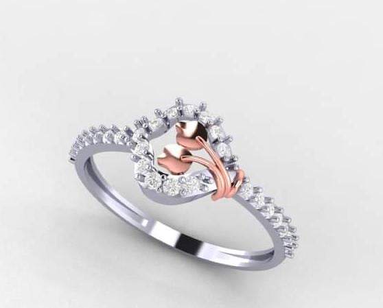 Party Wear Gold Diamond Ring