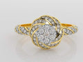 Party Wear Gold Diamond Ring