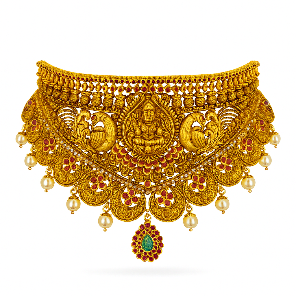 Antique Gold Choker | Temple Jewellery
