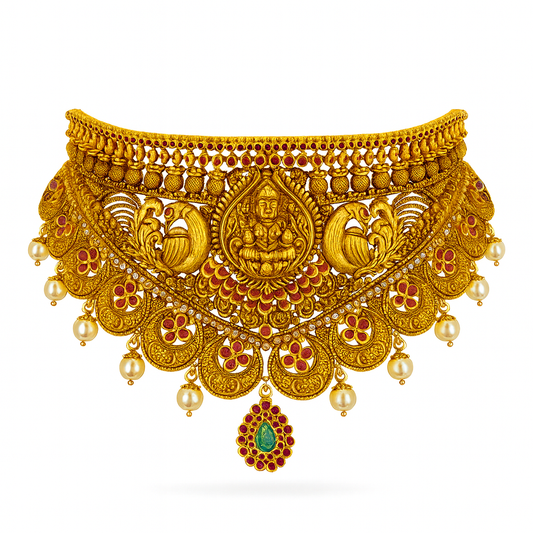 Antique Gold Choker | Temple Jewellery