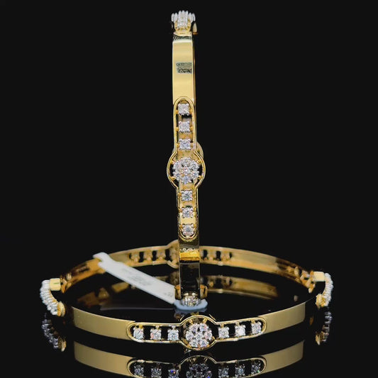 Flower Star Real Diamond Bangles | IGI Certified